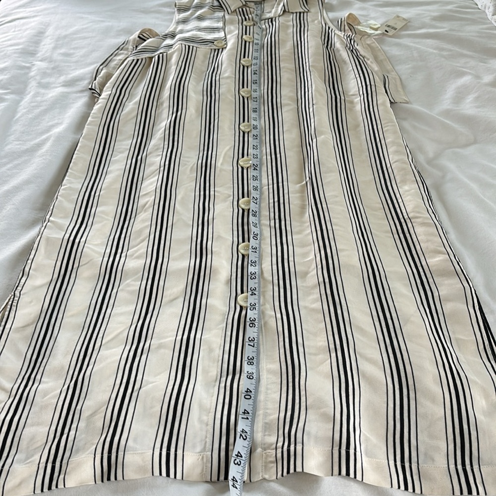 NWT Maeve by Anthropologie Striped Midi Dress Sleeveless Button down Size 6 - Picture 11 of 13